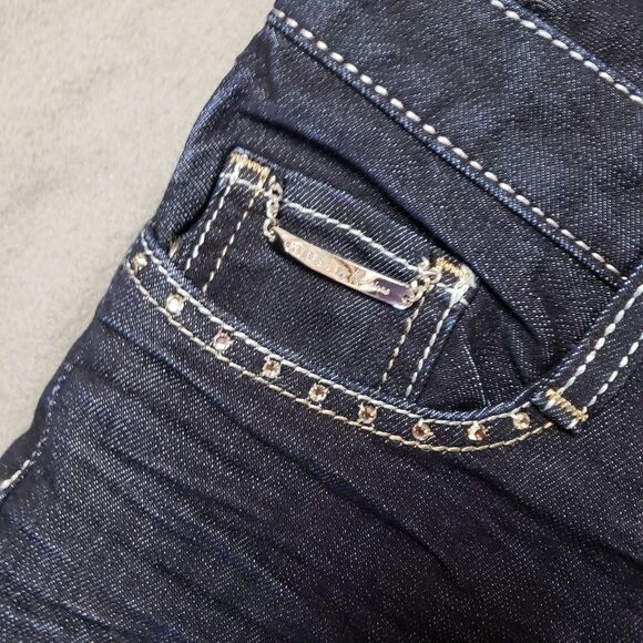 Guess By Marciano Skinny Jean Dark Wash Denim Cropped - Picture 7 of 16